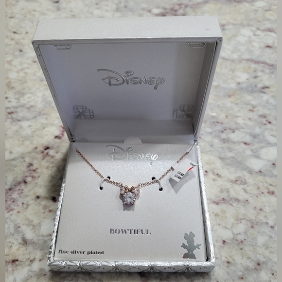 Disney Jewelry LaRocks Necklaces Rose Gold/Silver Flash Plated Minnie Mouse NWT - Picture 3 of 6